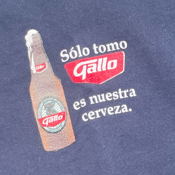 Vintage Rare El Gallo Cerveza dark blue t shirt - Picture 5 of 5